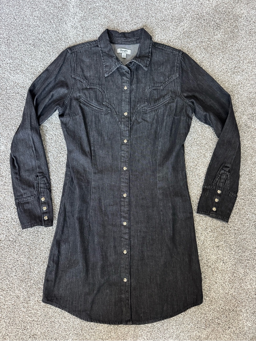 Retro Wrangler Dark Wash Denim Dress